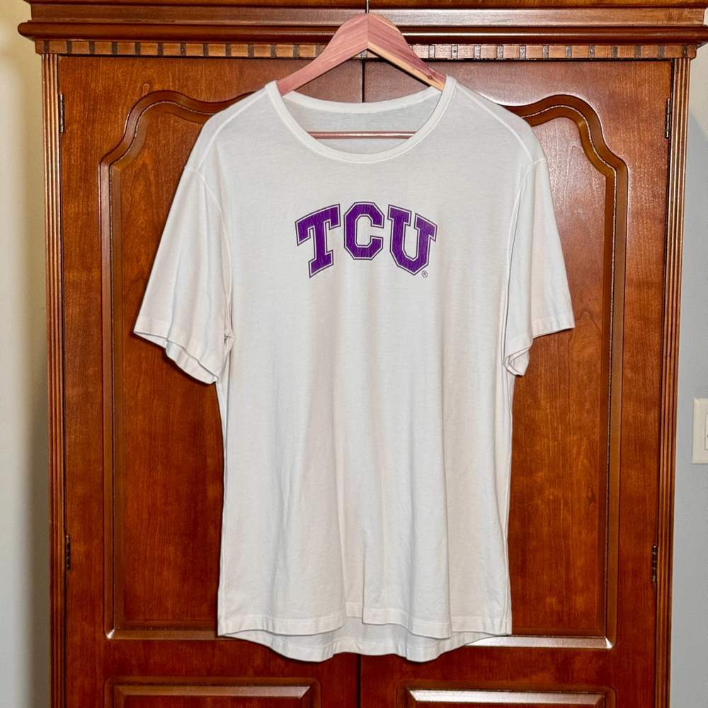 Men's Lululemon x TCU White Short Sleeve Graphic Tee Size M
